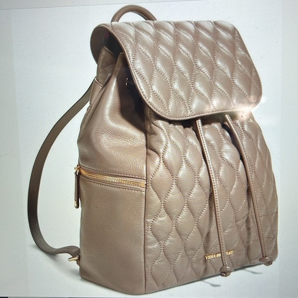 Vera Bradley Quilted Amy Backpack Black Genuine Leather - Picture 3 of 14